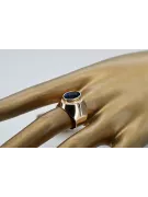 Oro rosa antiguo original de 14k Zafiro Anillo Estilo vintage vrc296r
