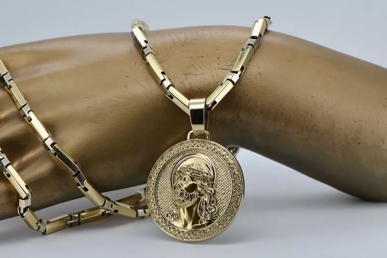 Jezus medallion icon pendant ★ zlotychlopak.pl ★ Gold 585 333 low price