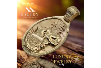 Χρυσό μενταγιόν 14Κ 585 Μέδουσα Ελληνικός δρόμος czn001yw