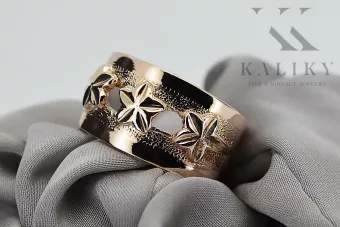 Руски съветски розово розово 14k 585 злато реколта пръстен vrn025