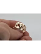 Russian Soviet rose pink 14k 585 gold Vintage ring vrn025