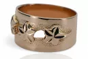 Russian Soviet rose pink 14k 585 gold Vintage ring vrn025