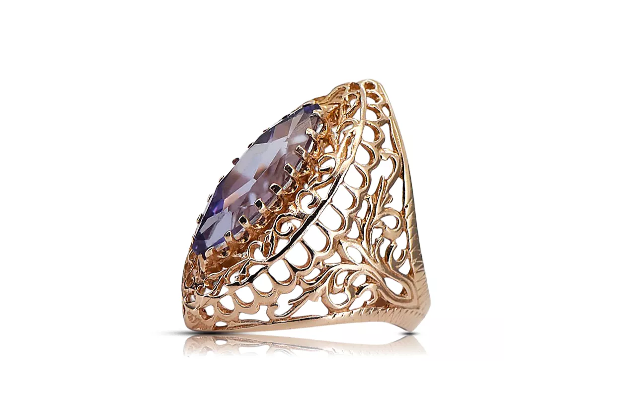 Russisch Sowjetrosa 14 Karat 585 Gold Alexandrit Rubin Smaragd Saphir Zirkon Ring vrc090 Russisch Sowjetrosa 14 Karat 585 Gold Alexandrit Rubin Smaragd Saphir Zirkon Ring vrc090