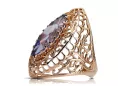 Russian Soviet rose 14k 585 gold Alexandrite Ruby Emerald Sapphire Zircon ring  vrc090