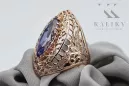 Russian Soviet rose 14k 585 gold Alexandrite Ruby Emerald Sapphire Zircon ring  vrc090