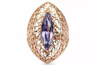 Sovietic rus a crescut 14k 585 aur Alexandrite Ruby Emerald Safir Zircon inel vrc090