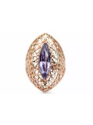 Russian Soviet rose 14k 585 gold Alexandrite Ruby Emerald Sapphire Zircon ring  vrc090