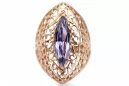 Russian Soviet rose 14k 585 gold Alexandrite Ruby Emerald Sapphire Zircon ring  vrc090
