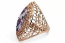 Russian Soviet rose 14k 585 gold Alexandrite Ruby Emerald Sapphire Zircon ring  vrc090