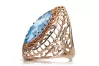 Vintage Ring Aquamarine Original Vintage 14K Rose Gold vrc090r