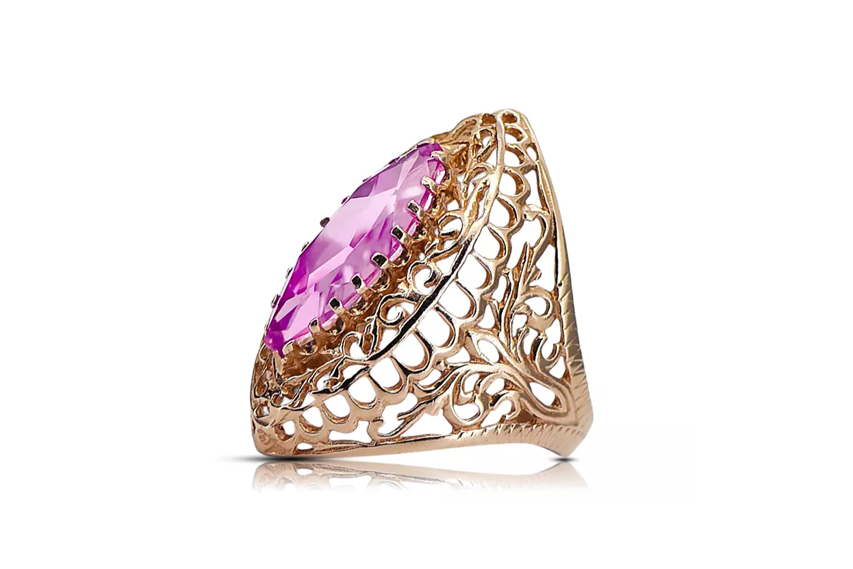 Inel Vintage Ametist Original vintage din aur roz de 14k vrc090r Inel Vintage Ametist Original vintage din aur roz de 14k vrc090r