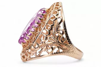 Amethyst Original Vintage 14K Rose Gold Ring Vintage craft vrc090r