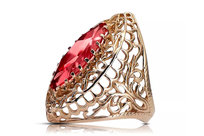 Ring Ruby Original Vintage 14K Rose Gold Vintage Jewlery vrc090r