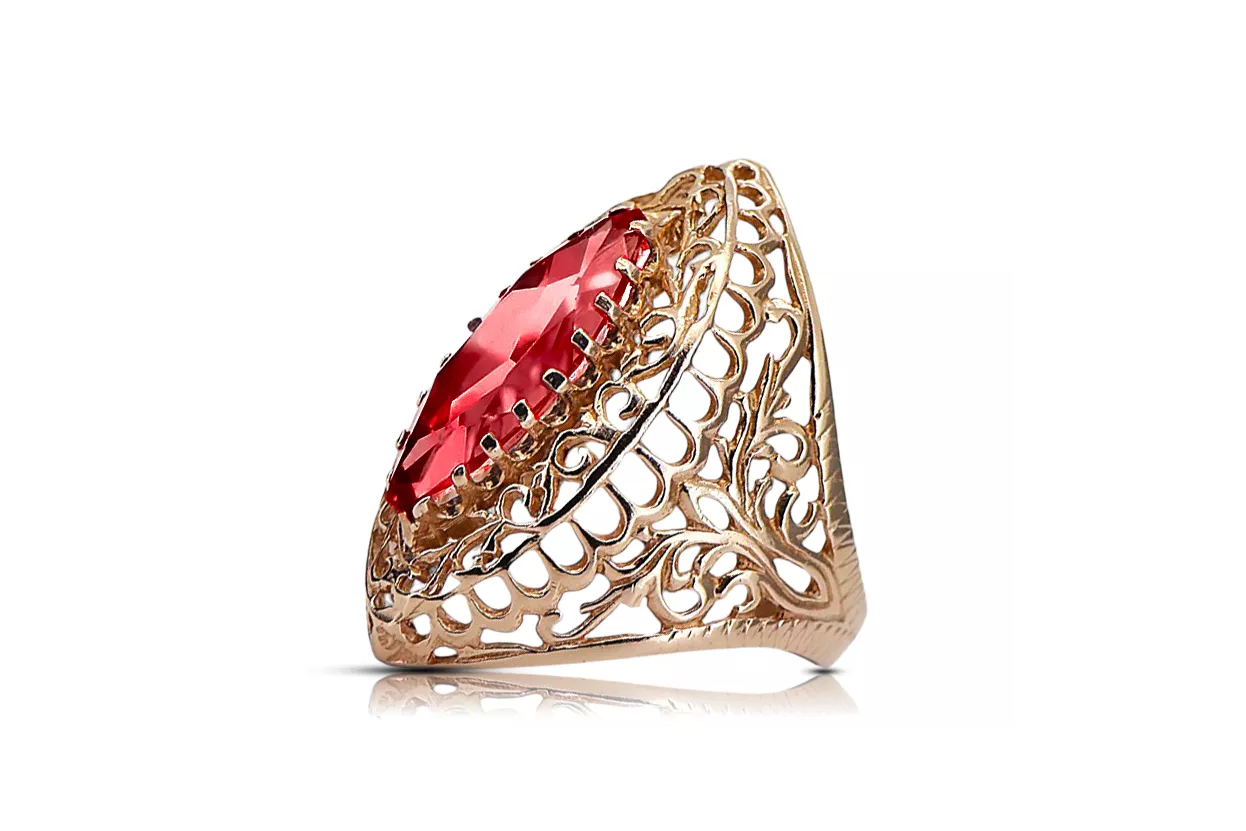 Ring Ruby Original Vintage 14K Rose Gold Vintage Jewlery vrc090r Ring Ruby Original Vintage 14K Rose Gold Vintage Jewlery vrc090r