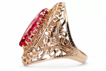 Каблучка Рубін Оригінальне вінтажне рожеве золото 14 карат Вінтаж прикраси vrc090r