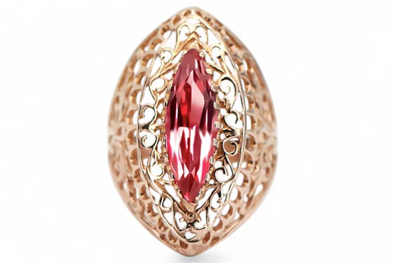 Ring Ruby Original Vintage 14K Rose Gold Vintage Jewlery vrc090r