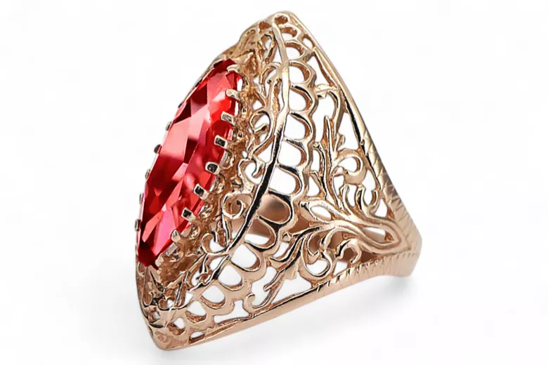 Ring Ruby Original Vintage 14K Rose Gold Vintage Jewlery vrc090r