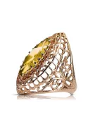 Original Vintage 14K Rose Gold Yellow Peridot Ring Vintage vrc090r