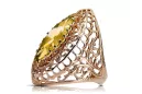 Original Vintage 14K Rose Gold Yellow Peridot Ring Vintage vrc090r