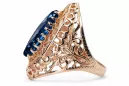 Ring Sapphire Original Vintage 14K Rose Gold Vintage craft vrc090r