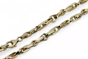 Italienische moderne Kette aus 14-karätigem Gelbgold cc007y