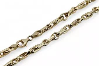 Italienische moderne Kette aus 14-karätigem Gelbgold cc007y