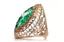 Ring Emerald Original Vintage 14K Rose Gold Vintage vrc090r