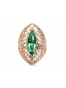 Ring Emerald Original Vintage 14K Rose Gold Vintage vrc090r