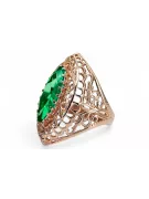 Ring Emerald Original Vintage 14K Rose Gold Vintage vrc090r