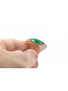 Ring Emerald Original Vintage 14K Rose Gold Vintage vrc090r