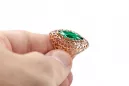 Ring Emerald Original Vintage 14K Rose Gold Vintage vrc090r