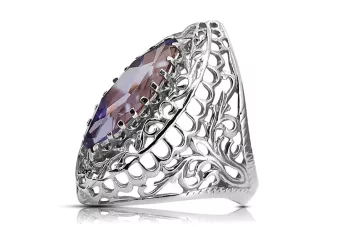 Silver ring 925 with Alexandrite vrc090s Russian Soviet Vintage style