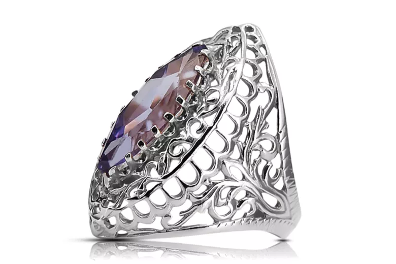 Silver ring 925 with Alexandrite vrc090s Russian Soviet Vintage style
