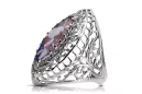 Silver ring 925 with Alexandrite vrc090s Russian Soviet Vintage style