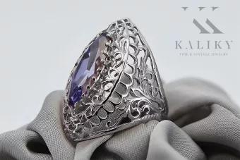 Silver ring 925 with Alexandrite vrc090s Russian Soviet Vintage style