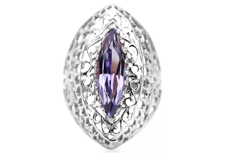 Silver ring 925 with Alexandrite vrc090s Russian Soviet Vintage style