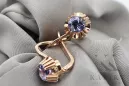 Rose pink 14k 585 gold alexandrite earrings vec027 Vintage Russian Soviet style