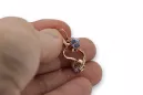 Rose pink 14k 585 gold alexandrite earrings vec027 Vintage Russian Soviet style