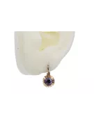 Rosa rosa 14k 585 pendientes de oro alexandrite vec027 Estilo soviético ruso vintage