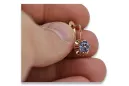 Rose pink 14k 585 gold alexandrite earrings vec027 Vintage Russian Soviet style