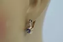 Rose pink 14k 585 gold alexandrite earrings vec027 Vintage Russian Soviet style