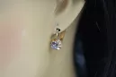Rose pink 14k 585 gold alexandrite earrings vec027 Vintage Russian Soviet style