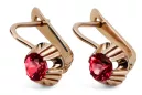 Pendientes Rubí Oro rosa antiguo original de 14k Joyería vintage vec027r