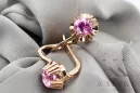 Ohrringe Vintage Amethyst Originales Vintage-Roségold aus 14 Karat vec027r