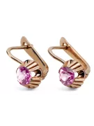 Ohrringe Vintage Amethyst Originales Vintage-Roségold aus 14 Karat vec027r