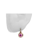 Ohrringe Vintage Amethyst Originales Vintage-Roségold aus 14 Karat vec027r