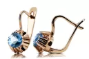 Vintage Pendientes Aguamarina Oro rosa antiguo original de 14k vec027r