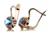 Original Vintage 14K Rose Gold Aquamarine Earrings Vintage Jewlery vec027r