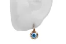 Aquamarin Originales Vintage-Roségold aus 14 Karat Ohrringe Vintage Schmuck vec027r
