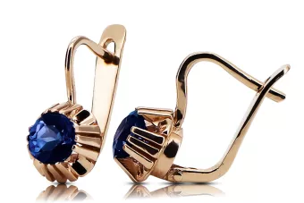 Earrings Vintage Sapphire Original Vintage 14K Rose Gold vec027r